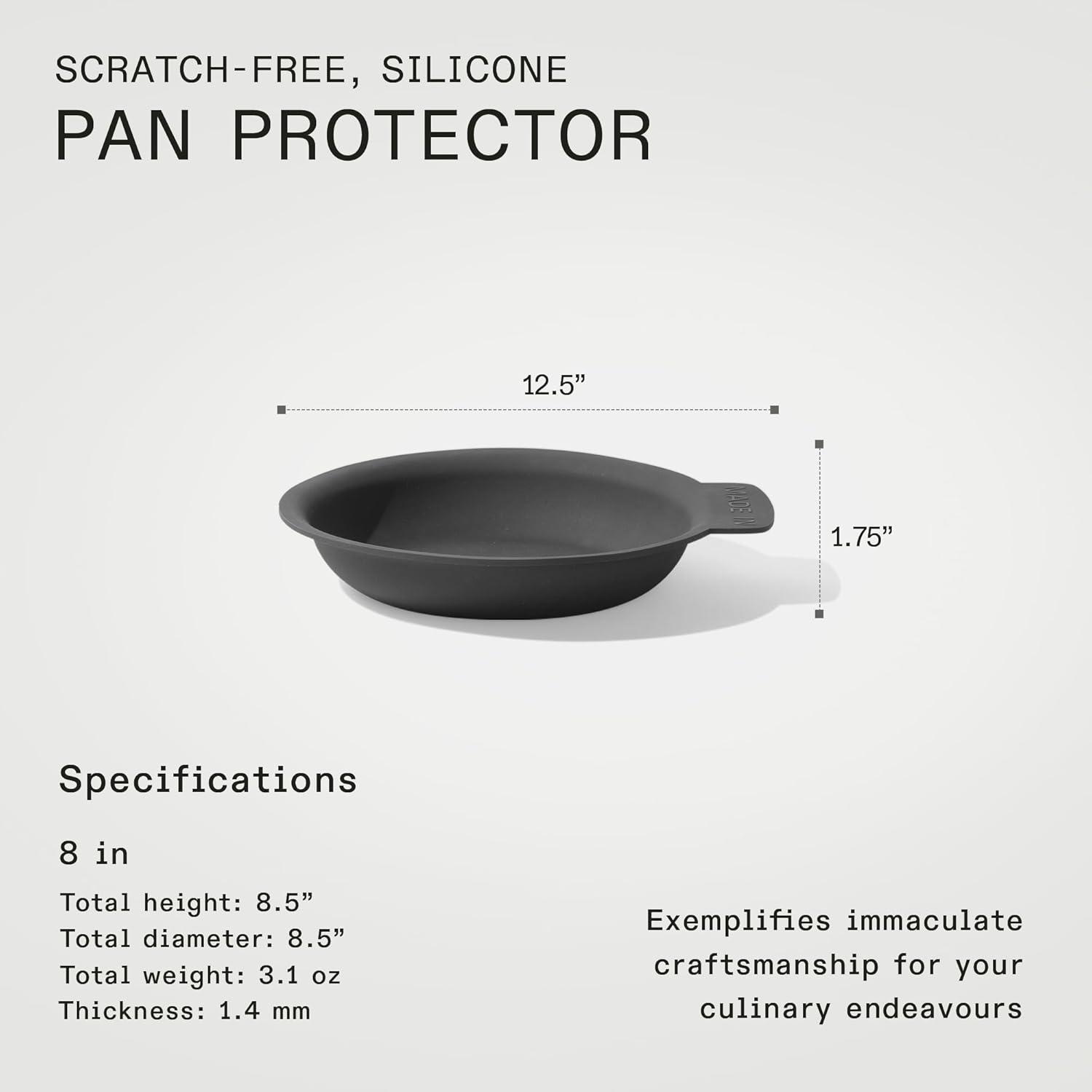 image:imageMade In Cookware 12 Frying Pan Protector Molded Silicone Dishwasher Safe GraphiteGraphite
