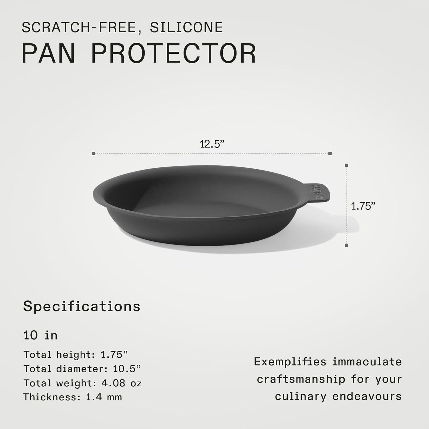 image:imageMade In Cookware 12 Frying Pan Protector Molded Silicone Dishwasher Safe GraphiteGraphite