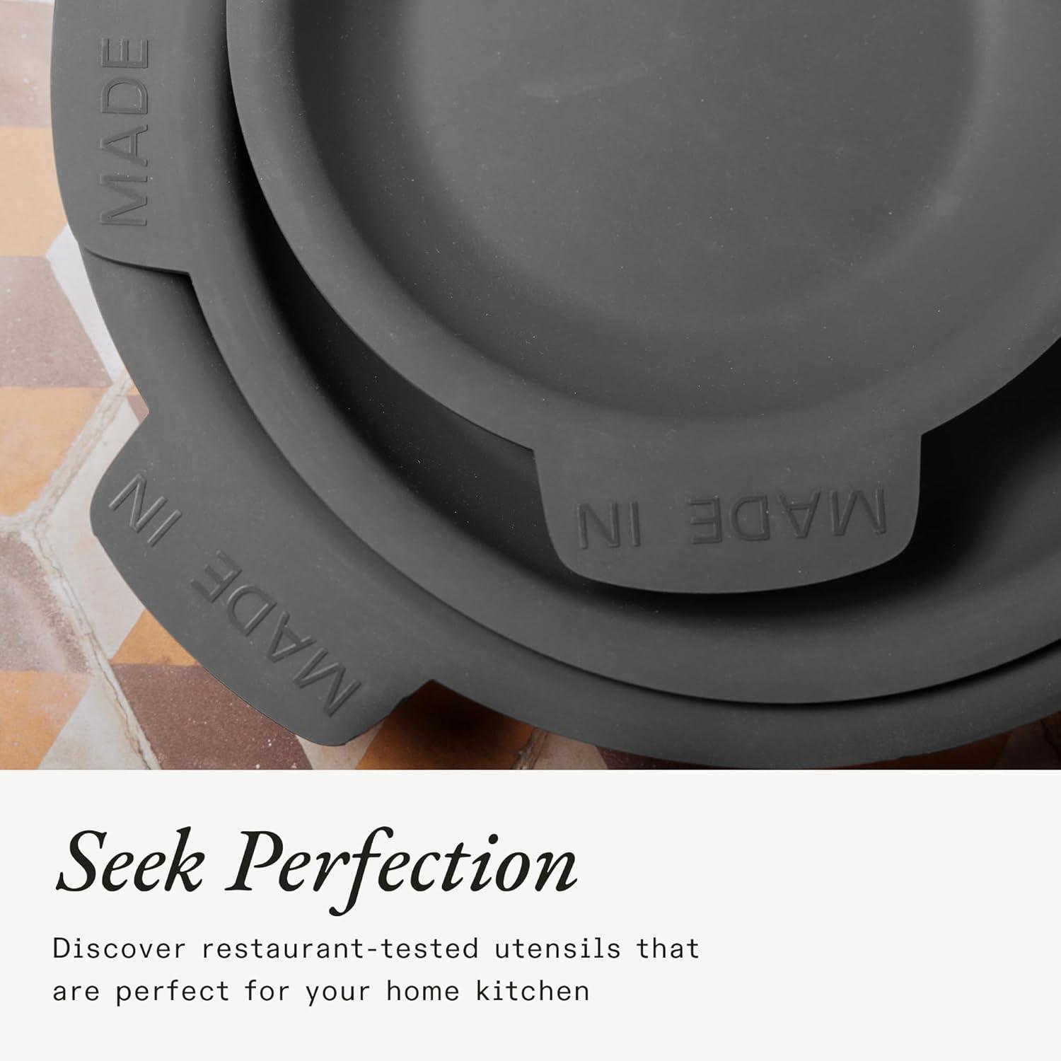 image:imageMade In Cookware 12 Frying Pan Protector Molded Silicone Dishwasher Safe GraphiteGraphite