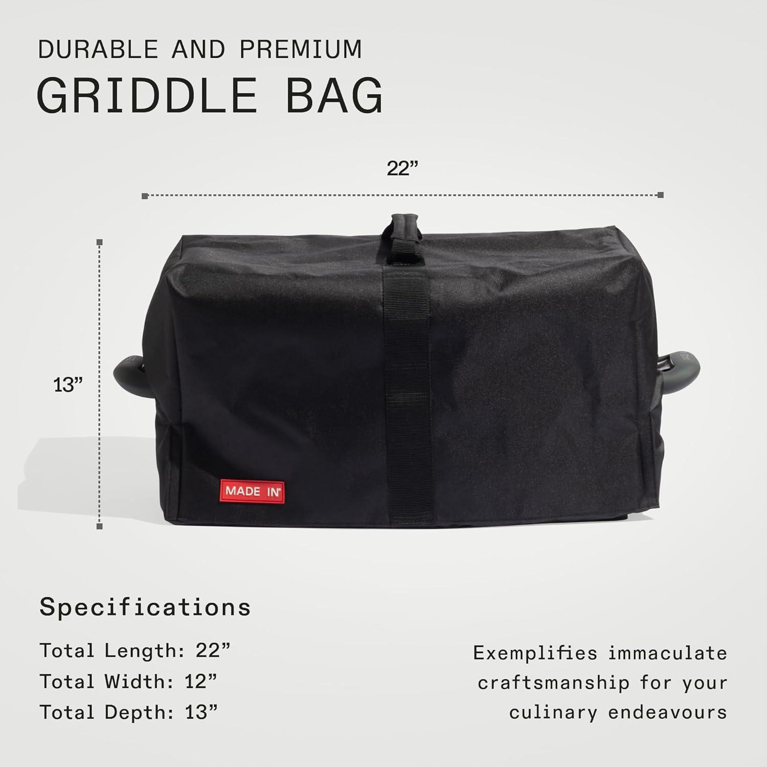image:imageMade In Cookware 22 Grill Cover Tailored Fit with Drawstrings for Secure Closure HeavyDuty 600D Polyester Black