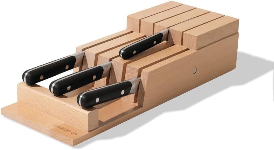 image:imageMade In Cookware 9 Piece Knife Organizer Italian Beechwood Crafted in Italy9 PCs