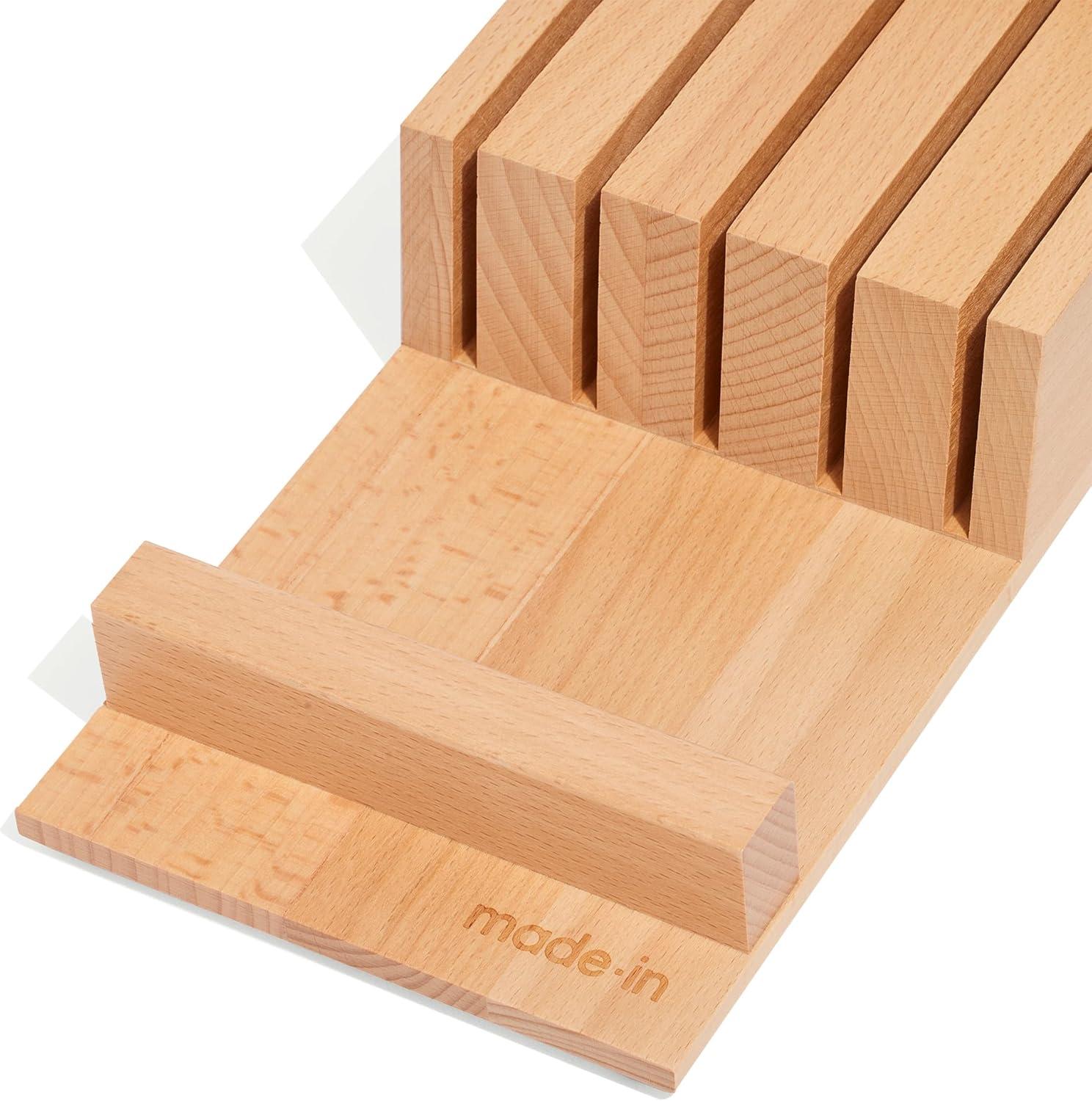 image:imageMade In Cookware 9 Piece Knife Organizer Italian Beechwood Crafted in Italy9 PCs