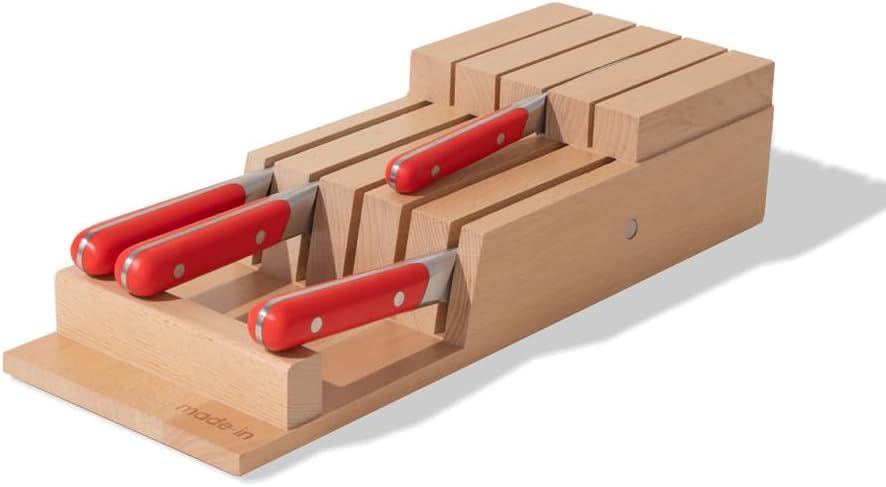 image:imageMade In Cookware 9 Piece Knife Organizer Italian Beechwood Crafted in Italy9 PCs