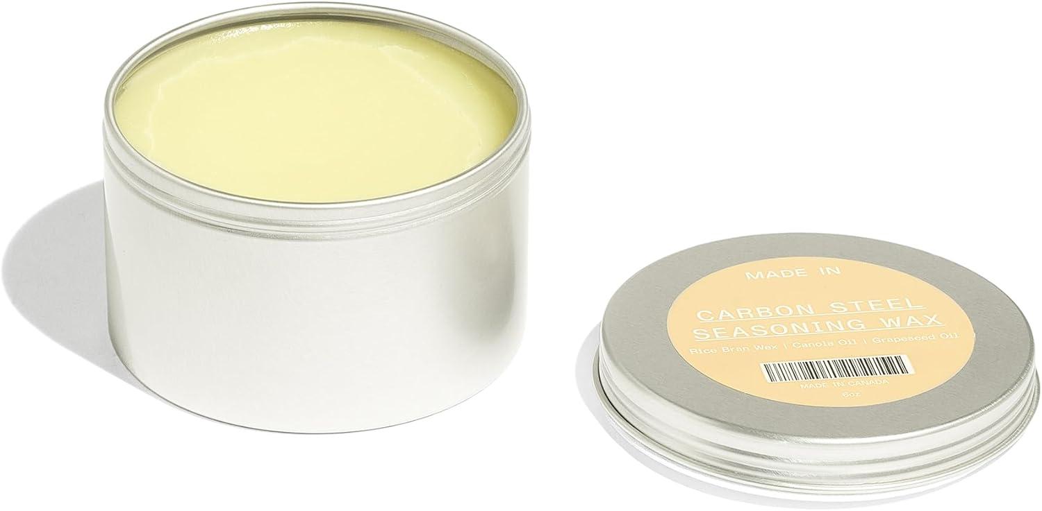 image:imageMade In Cookware Carbon Steel Seasoning Wax 6 Oz Crafted in Canada Rice Bran Wax Canola Oil and Grapeseed Oil6 Fl Oz Pack of 1