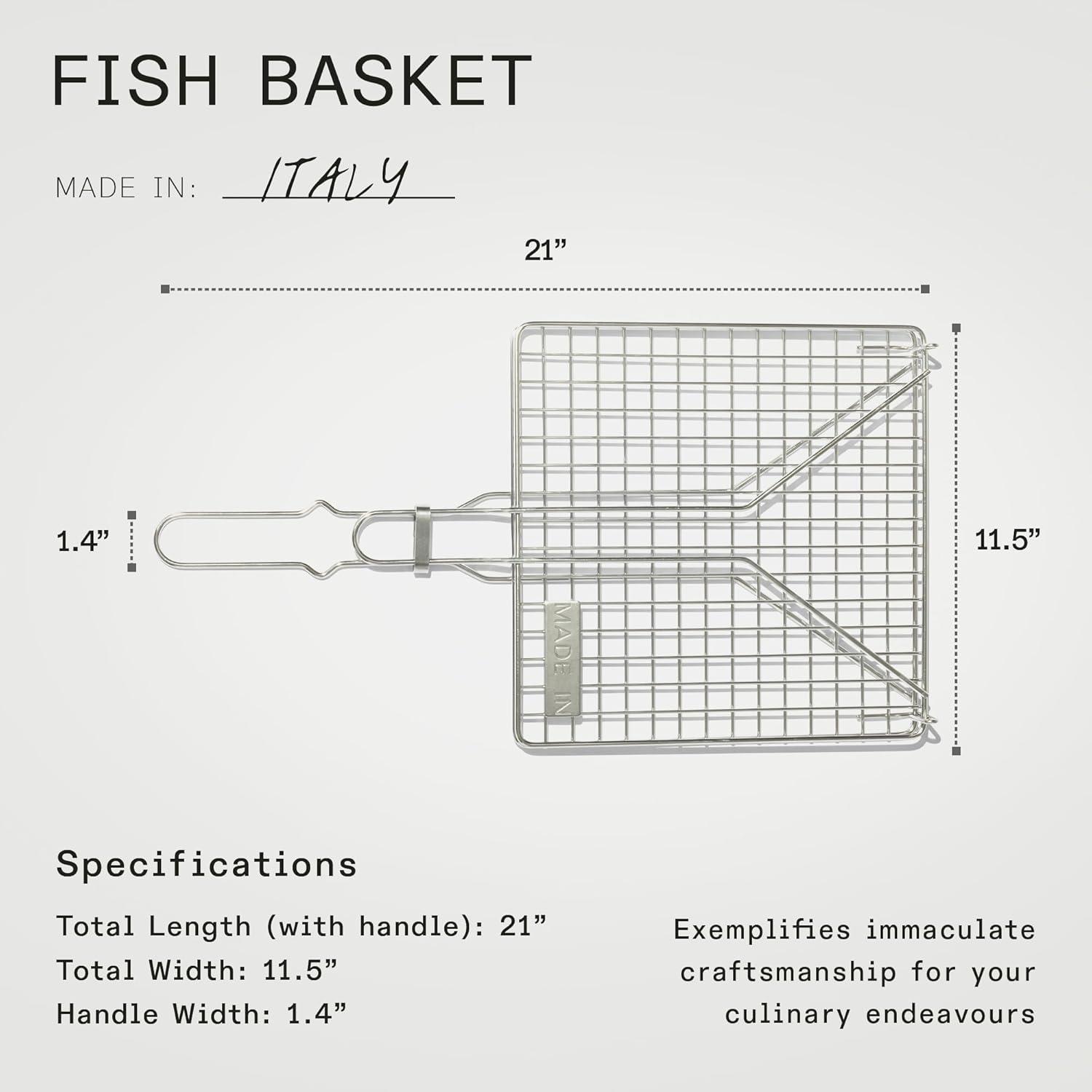 image:imageMade In Cookware Fish Basket Premium Stainless Steel Crafted in Italy HighHeat Safe to 1000F