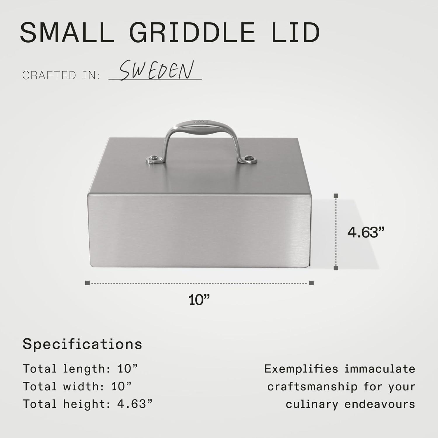 image:imageMade In Cookware Half Griddle Lid Stainless Steel Crafted in Sweden