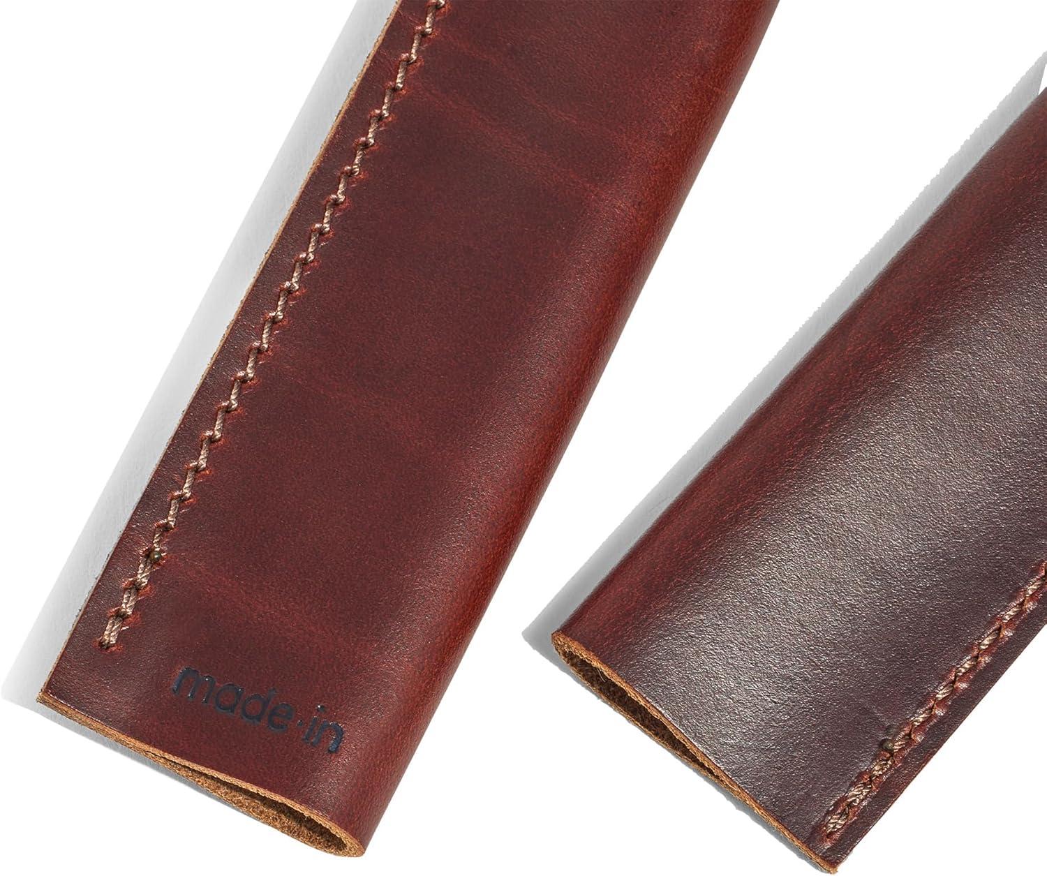 image:imageMade In Cookware Leather Handle Covers Set of 2 Custom fit to The Carbon Steel Griddle and Grill Press