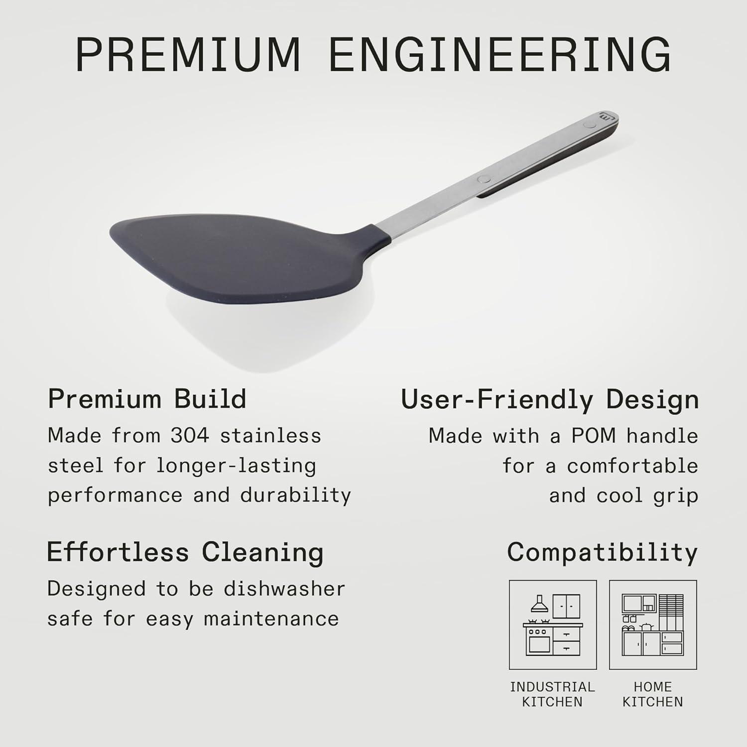 image:imageMade In Cookware Rubber Spatula Harbour Blue Versatile Kitchen Essential Dishwasher Safe