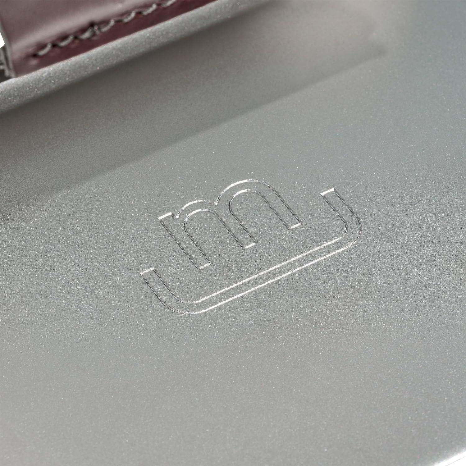 image:imageMade In Cookware Stainless Steel Grill Press Removable Leather Handle Cover Crafted in Sweden