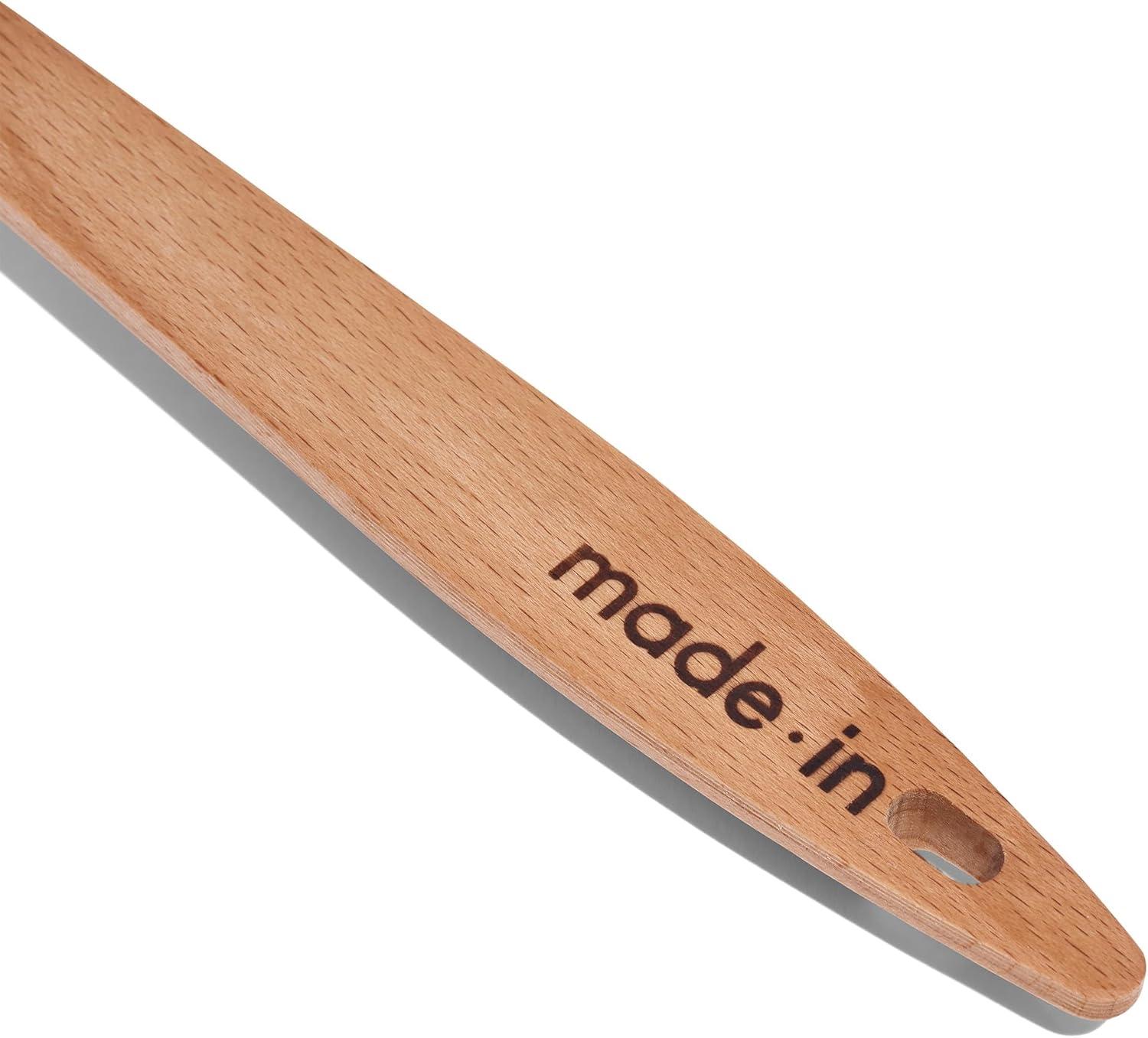 image:imageMade In Cookware Wooden Spoon Handcrafted for Thorough Mixing and Gentle Cookware Care Crafted in Hungary