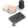 image:imageMade In Cookware  3Piece Carbon Steel Cleaning Set  Includes Chain Mail Scrubber Cleaning Brush and Carbon Steel Seasoning Wax
