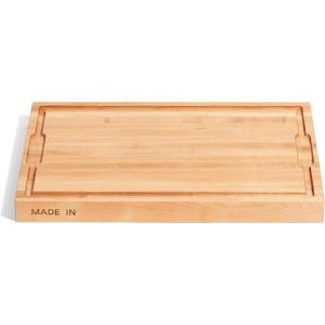 Made In Cookware – Butcher Block – Maple Wood – Thick Charcuterie Board with Side Handles – 17.75×11.75″