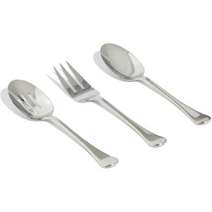 Made In Cookware – Stainless Steel – Serving Utensil Set – Fork, Spoon, Slotted Spoon – Dishwasher Safe