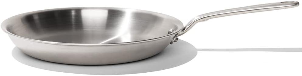 image:imageMade In Cookware 3Piece Includes 81012 Stainless Frying Pan Set 5 Ply Stainless Clad Professional Cookware Crafted in Italy Induction Compatible12inch Stainless Steel Frying Pan