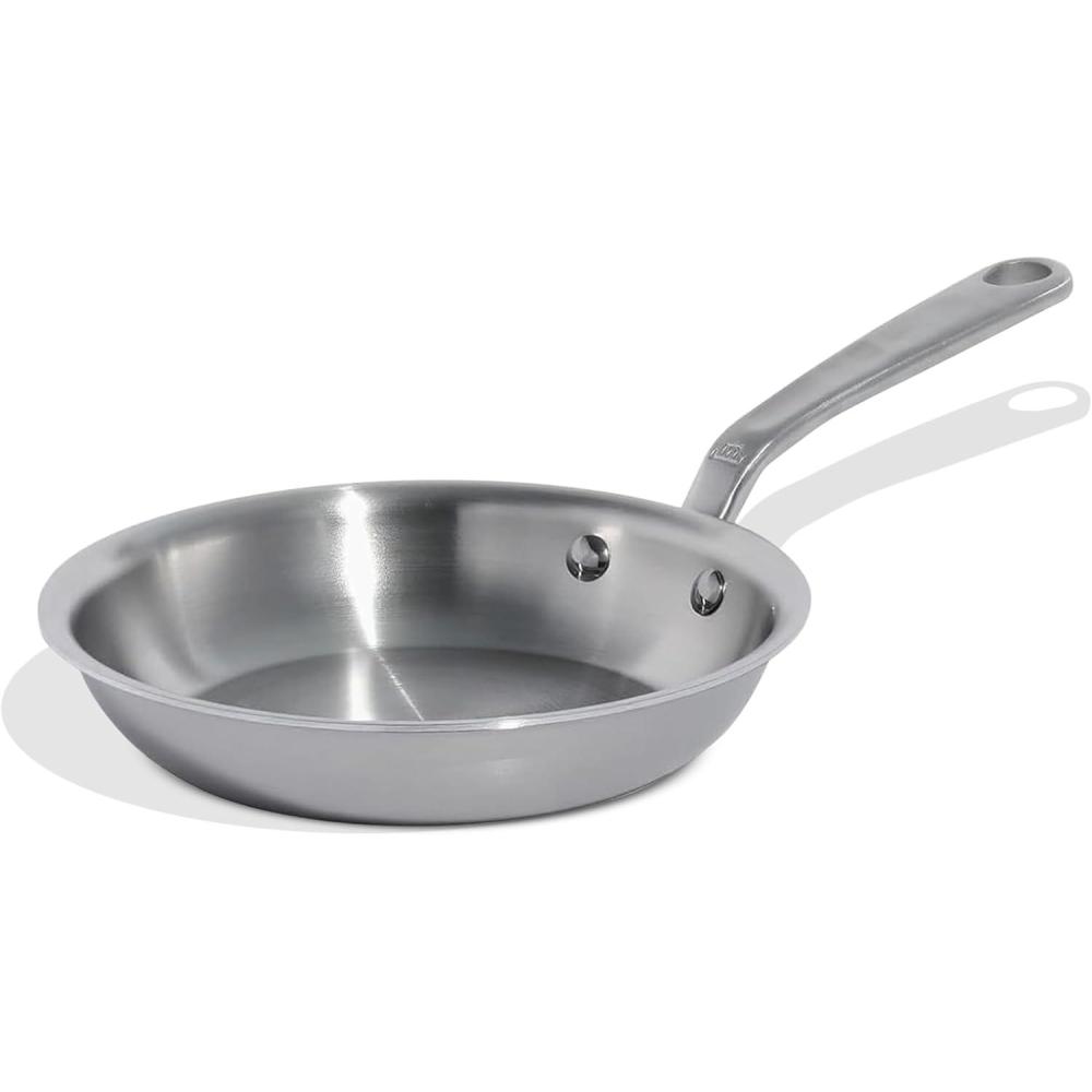 image:imageMade In Cookware 3Piece Includes 81012 Stainless Frying Pan Set 5 Ply Stainless Clad Professional Cookware Crafted in Italy Induction Compatible10Stainless Steel Frying Pan