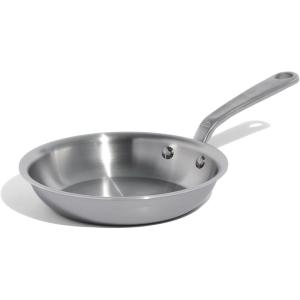 Made In Cookware – 3-Piece (Includes 8″,10″,12″) Stainless Frying Pan Set – 5 Ply Stainless Clad – Professional Cookware – Crafted in Italy – Induction Compatible(8″ Stainless Steel Frying Pan)