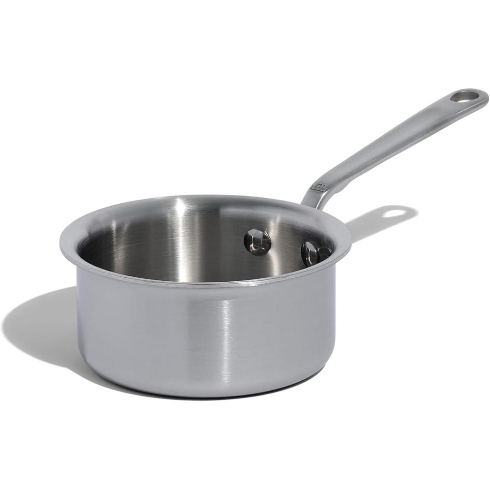 image:imageMade In Cookware 34 Quart Stainless Steel Butter Warmer 5 Ply Stainless Clad Professional Cookware Crafted in Italy Induction Compatible