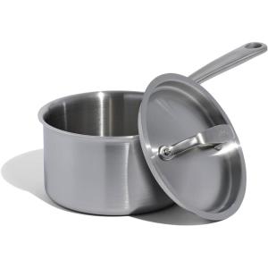 Made In Cookware – 4 Quart Stainless Steel Saucepan with Lid – 5 Ply Stainless Clad Sauce Pan – Professional Cookware – Crafted in Italy – Induction Compatible(2 Quarts)