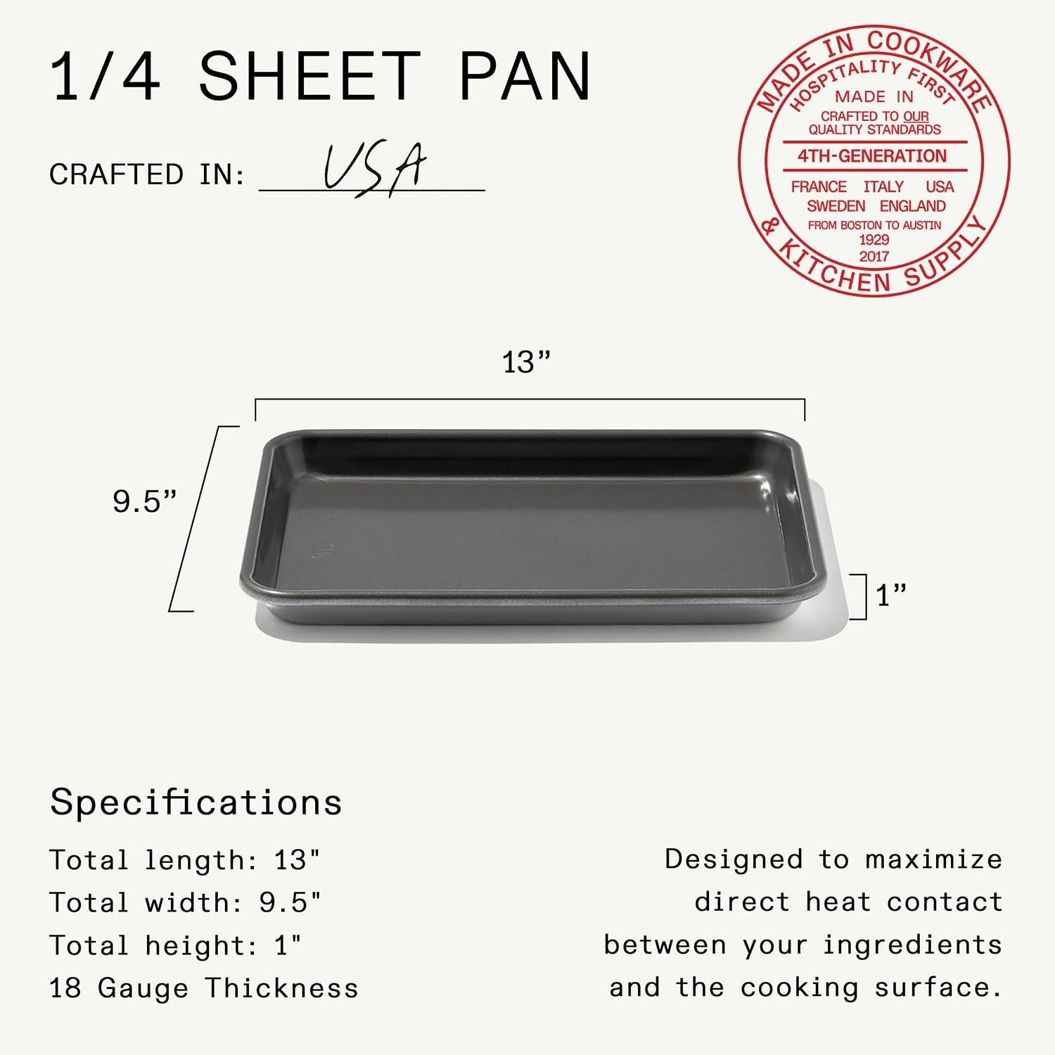 image:imageMade In Cookware Quarter Non Stick Sheet Pan 3004 Aluminum Professional Bakeware14
