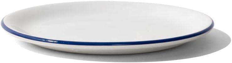 image:imageMade In Cookware Set of 4 Bread and Butter Plates White With Red Rim Porcelain EnglandWhite w Navy Rim