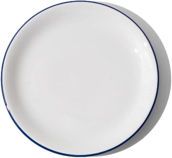 image:imageMade In Cookware Set of 4 Bread and Butter Plates White With Red Rim Porcelain EnglandWhite w Navy Rim
