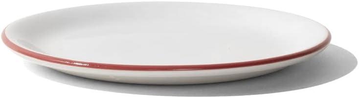 image:imageMade In Cookware Set of 4 Bread and Butter Plates White With Red Rim Porcelain EnglandWhite w Red Rim