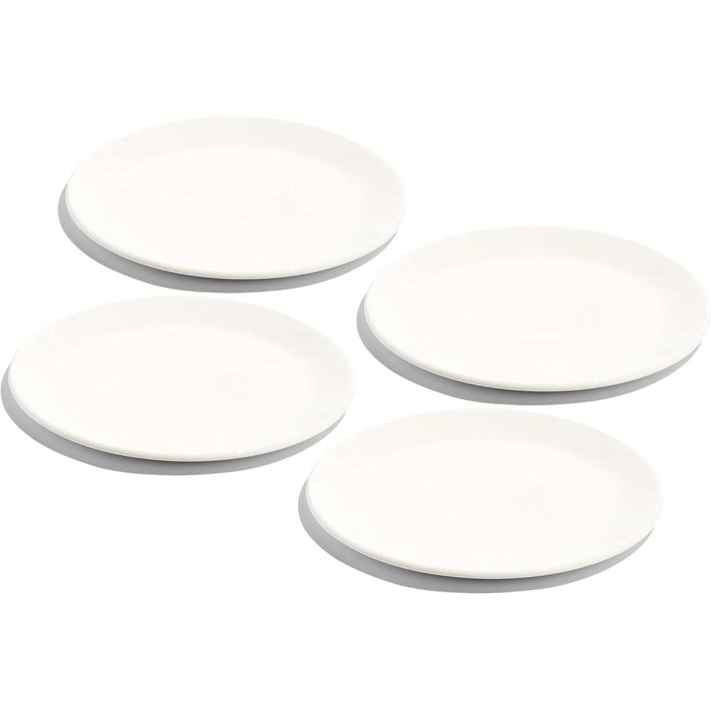 image:imageMade In Cookware Set of 4 Appetizer Plates White Porcelain EnglandWhite