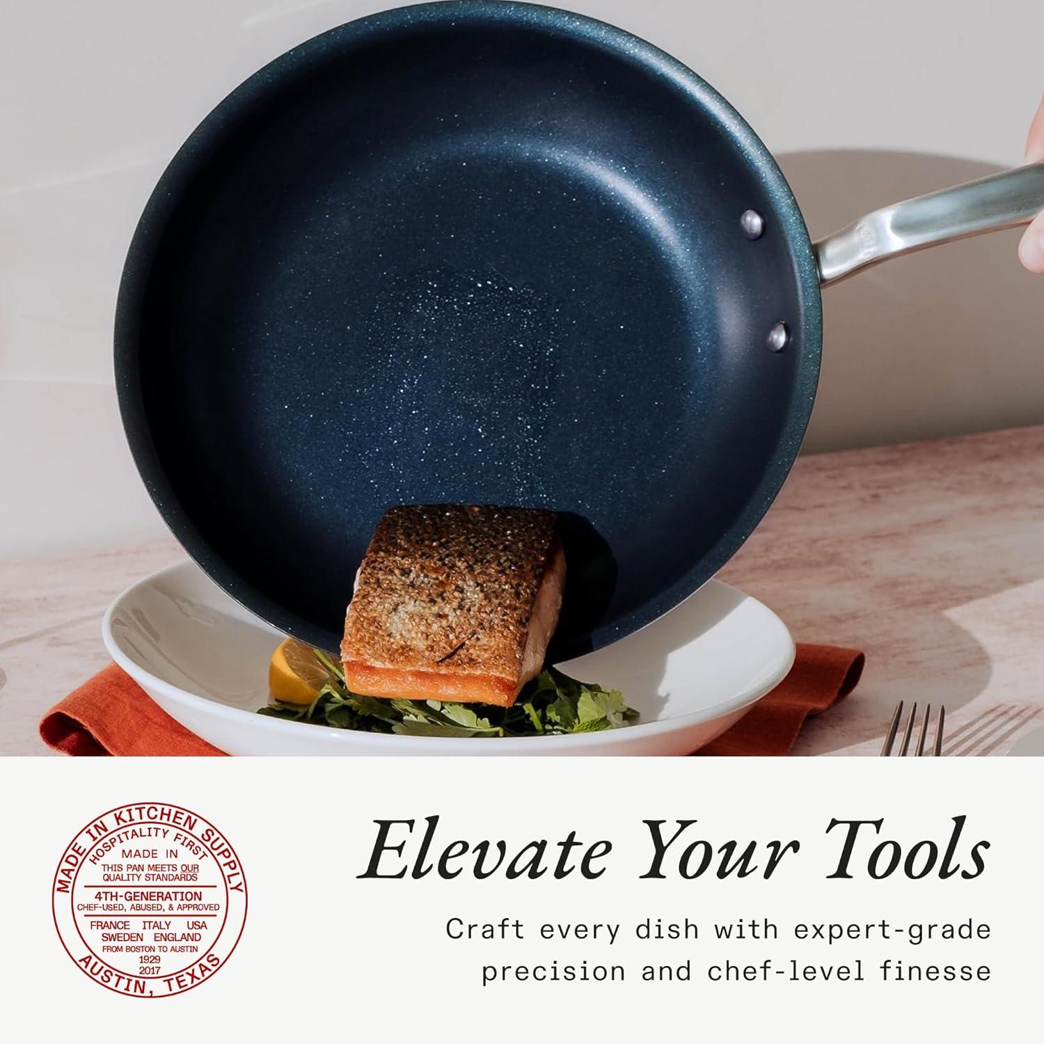 image:imageMade In Cookware ProCoat 10 Non Stick Frying Pan Harbour Blue 5 Ply Stainless Clad Nonstick Professional Cookware Induction CompatibleHarbour Blue