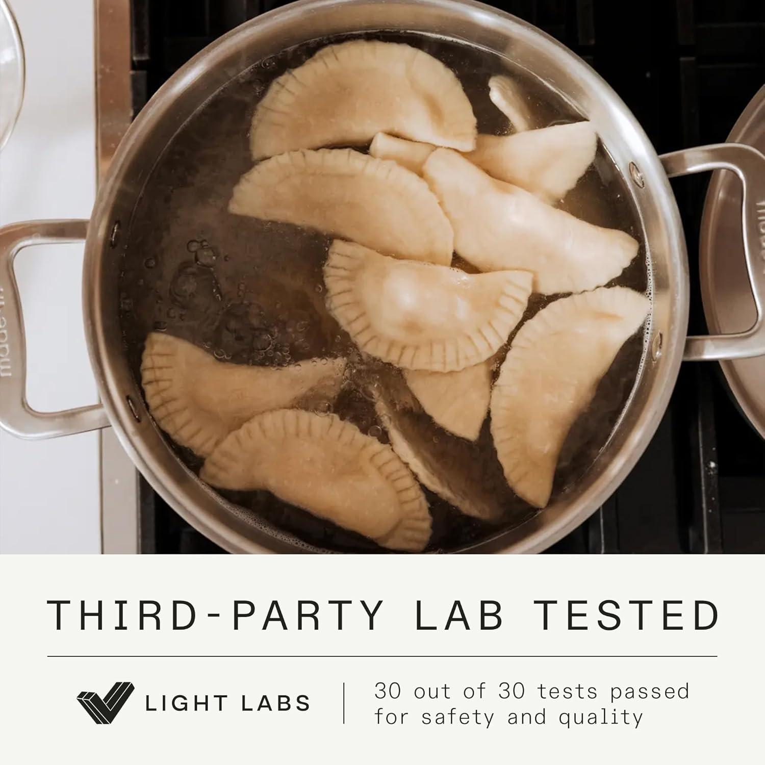 image:imageMade In Cookware 8 Quart Stainless Steel Stock Pot With Lid and Pasta Insert 5 Ply Stainless Clad Professional Cookware Crafted in Italy Induction Compatible8 Quart Stock Pot with Lid