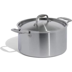 Made In Cookware | 8 Quart Stainless Steel Stock Pot With Lid and Pasta Insert | 5 Ply Stainless Clad | Professional Cookware | Crafted in Italy | Induction Compatible(8 Quart Stock Pot with Lid)