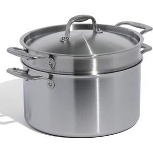 Made In Cookware | 8 Quart Stainless Steel Stock Pot With Lid and Pasta Insert | 5 Ply Stainless Clad | Professional Cookware | Crafted in Italy | Induction Compatible(8 Quart Stock Pot with Lid and Pasta Insert)