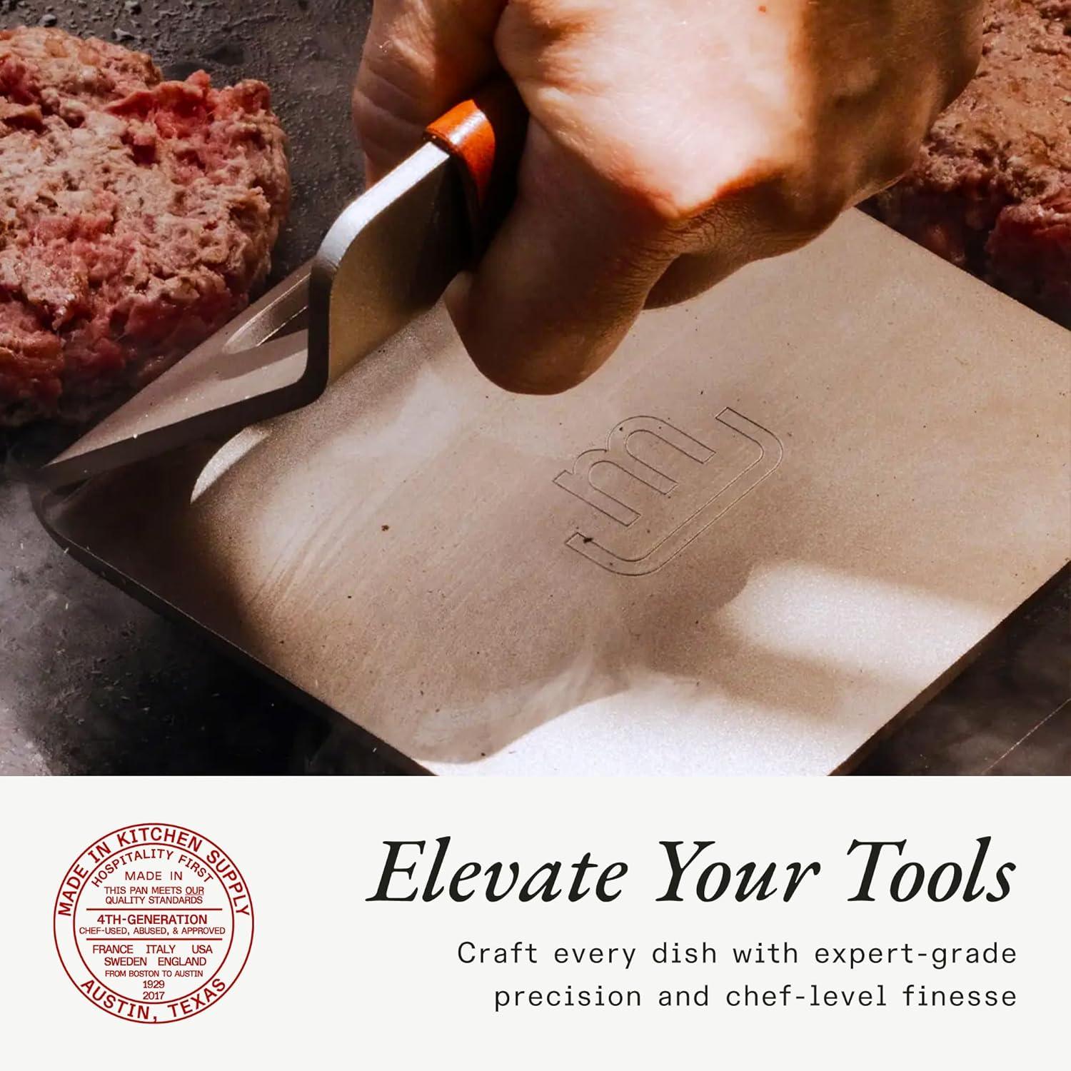 image:imageMade In Cookware Carbon Steel Half Griddle Grill Press Like Cast Iron but Better Professional Cookware Crafted in Sweden Induction Compatible