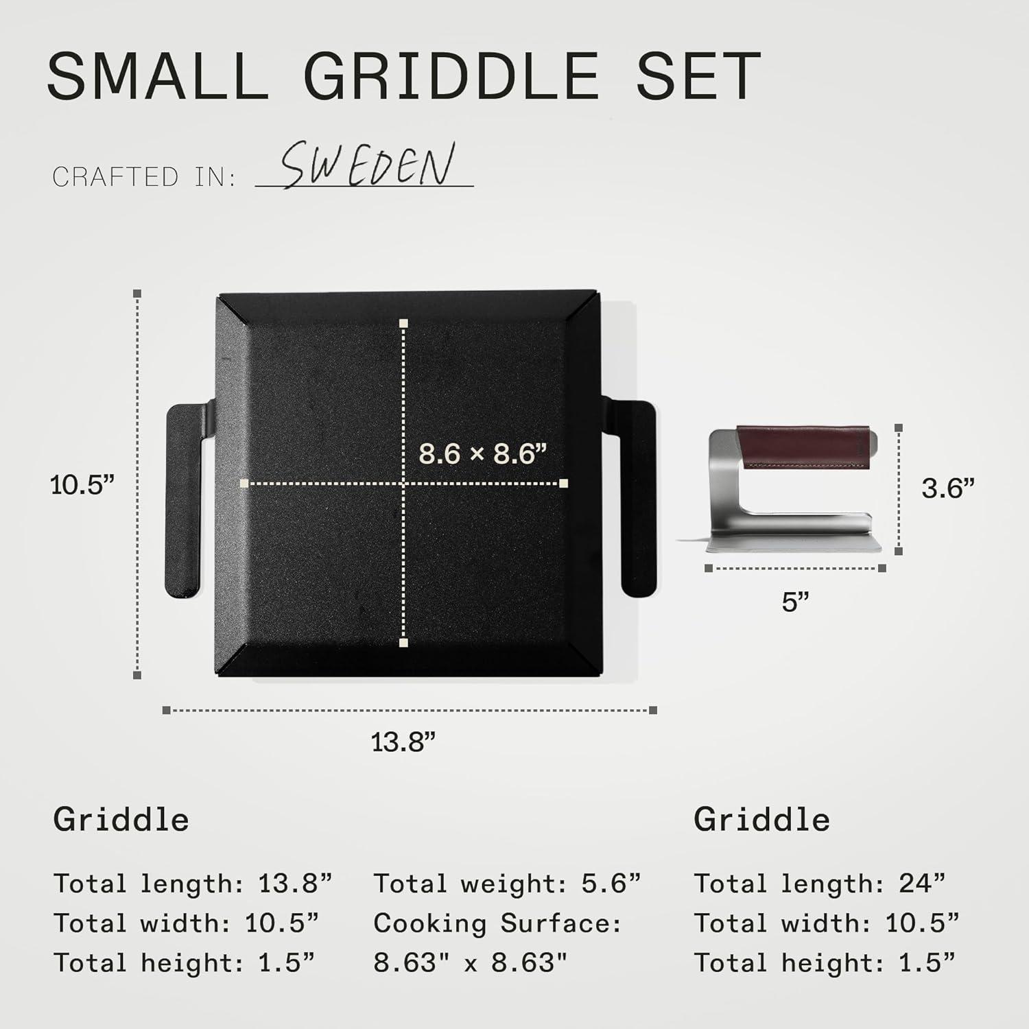 image:imageMade In Cookware Carbon Steel Half Griddle Grill Press Like Cast Iron but Better Professional Cookware Crafted in Sweden Induction Compatible