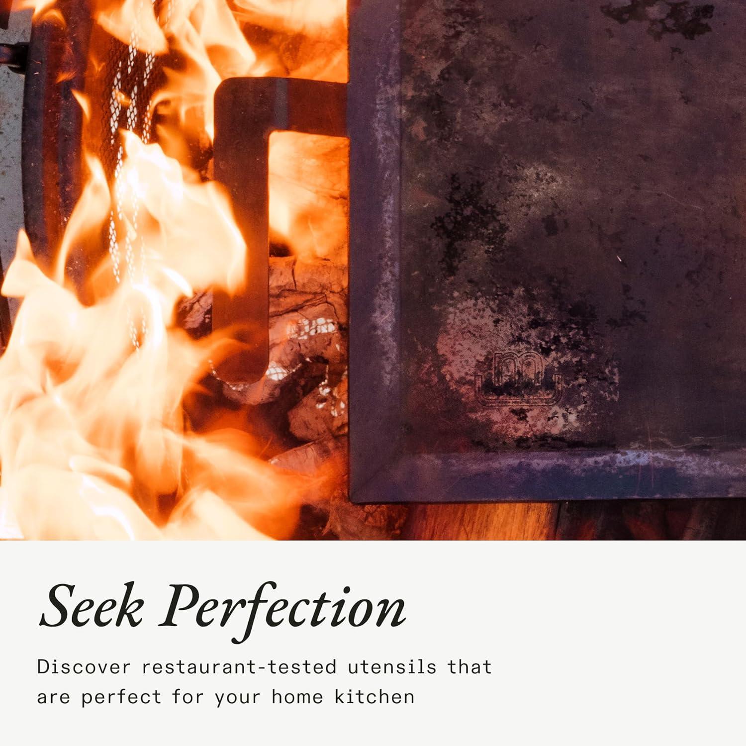 image:imageMade In Cookware Carbon Steel Half Griddle Grill Press Like Cast Iron but Better Professional Cookware Crafted in Sweden Induction Compatible