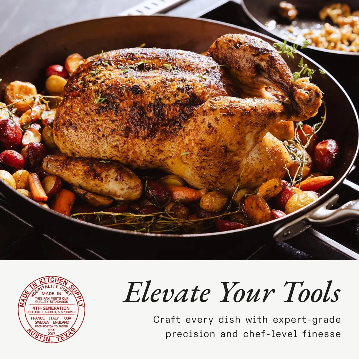 image:imageMade In Cookware Seasoned Carbon Steel Frying Pan Set Includes Frying Pans and Wok Like Cast Iron but Better Professional Cookware Crafted in Sweden Induction Compatible
