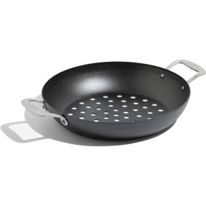 Made In Cookware | 12″ Seasoned Carbon Steel Grill Basket – (Like Cast Iron, but Better) | Professional Cookware | Crafted in Sweden | Naturally Non-Stick