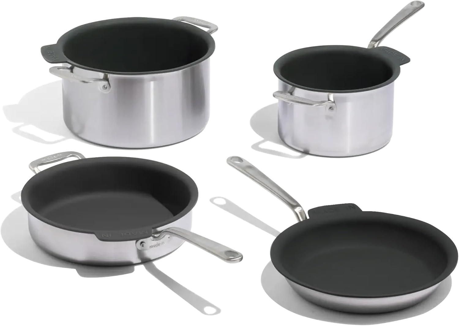 image:imageMade In Cookware 7Piece Pan Protector Set Molded Silicone Stackable Scratch Prevention Dishwasher Safe7Piece