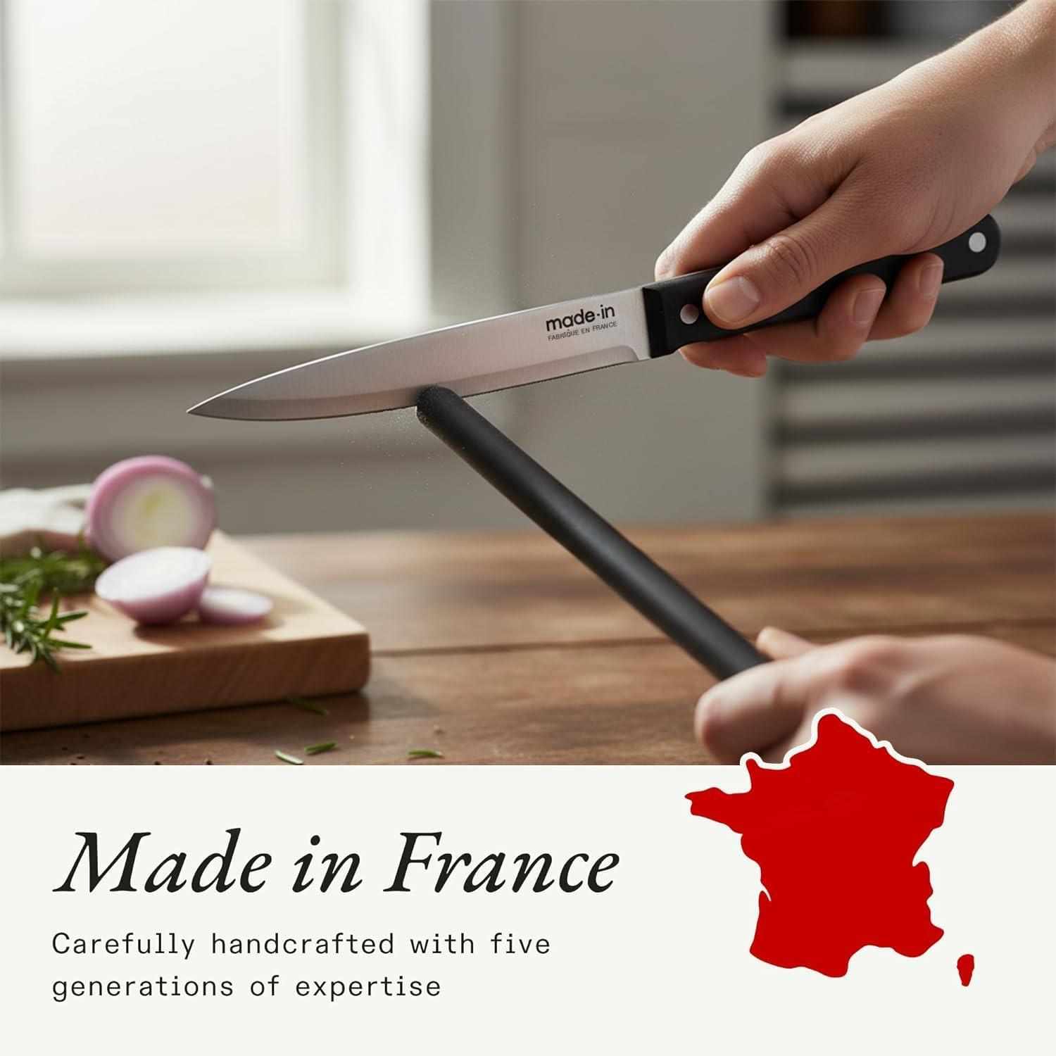 image:imageMade In Cookware Steak Knives Set of 4 Crafted in France Full Tang With Truffle Black HandleTruffle Black