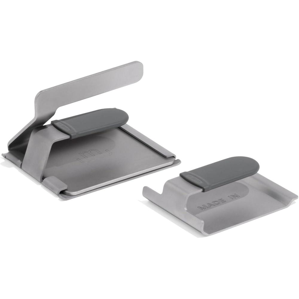 image:imageMade In Cookware  2Piece Weighted Press Set  304 Stainless Steel Graduated Weights  Silicone Handles and Nesting Storage