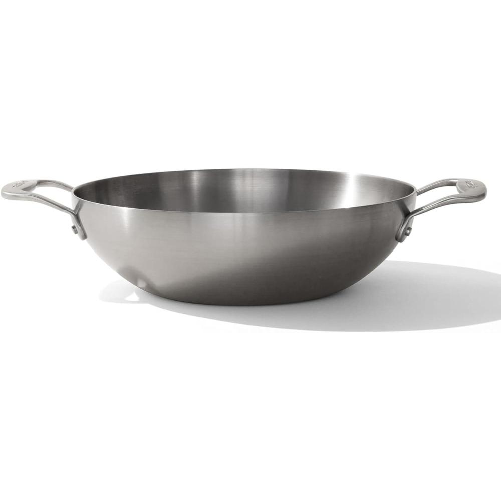 image:imageMade In Cookware 10 Stainless Steel Kadai Pan 5 Ply Stainless Clad Professional Cookware Induction Compatible