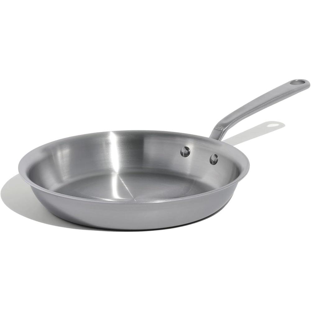 image:imageMade In Cookware 10Inch Stainless Steel Frying Pan With Lid 5 Ply Stainless Clad Professional Cookware Crafted in Italy Induction Compatible10 Stainless Steel Frying Pan