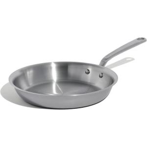 Made In Cookware | 10-Inch Stainless Steel Frying Pan With Lid | 5 Ply Stainless Clad | Professional Cookware | Crafted in Italy | Induction Compatible(10″ Stainless Steel Frying Pan)